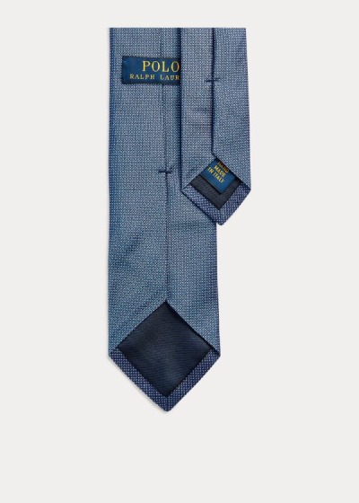 Corbatas Polo Ralph Lauren Hombre Azul Rey Azules / Blancos - Pin Dot Silk Narrow - WLJMK9710